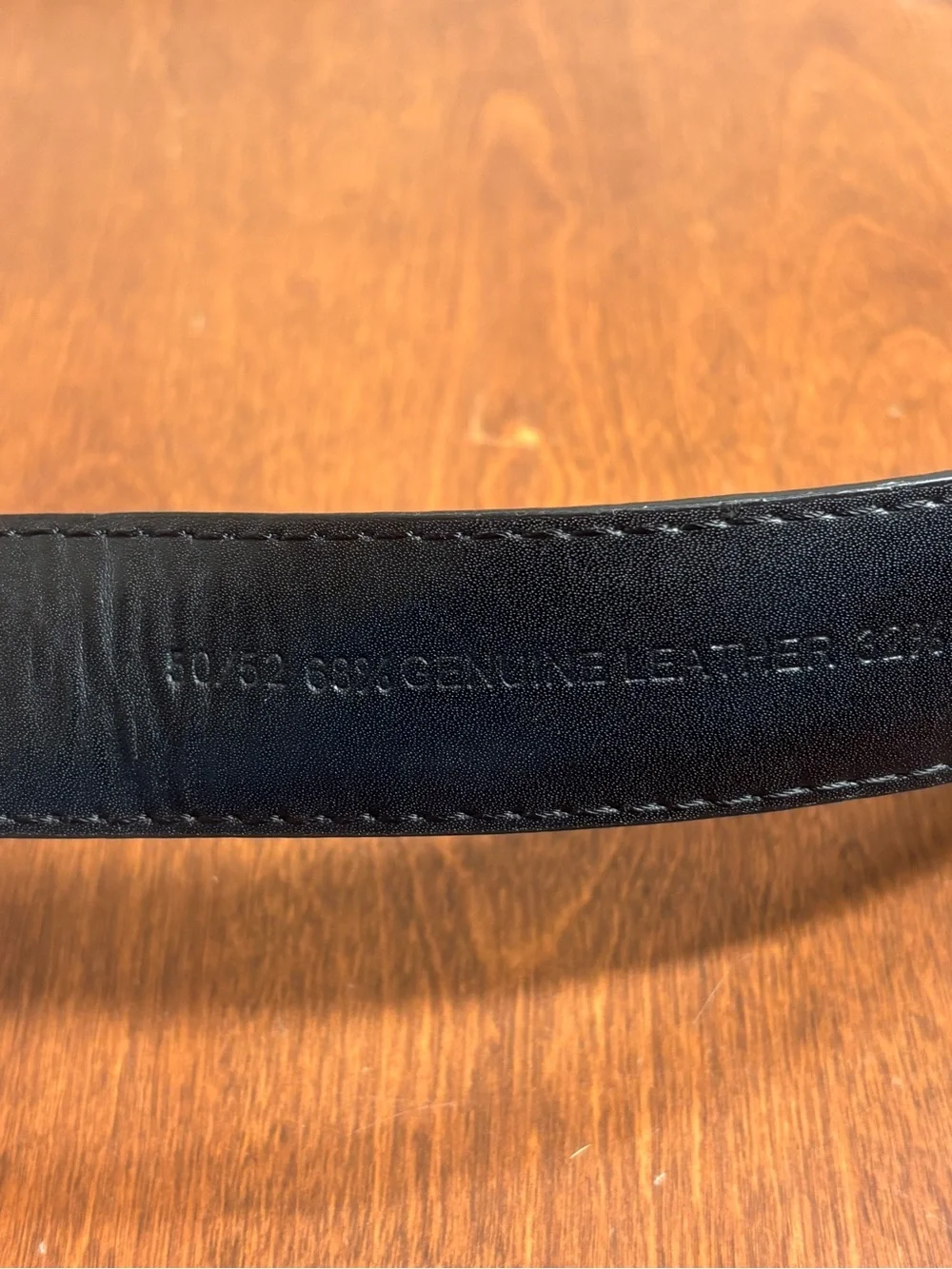 Men's Black Leather Belt with Silver Buckle